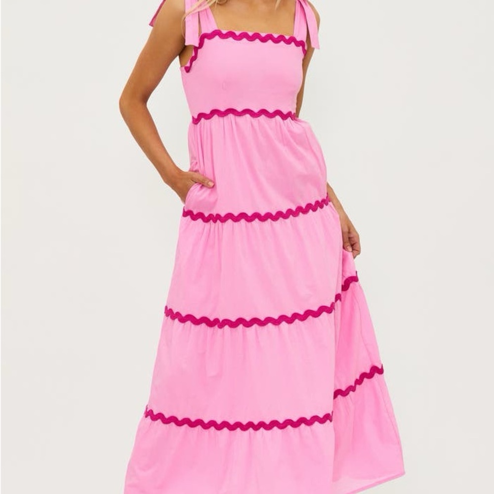 Beach Riot Rickrack Trim Tiered Cover-Up Maxi Dress. Size S, Brand New with tags